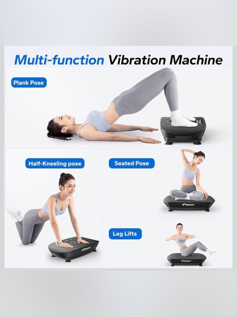 (NEW) Curved Vibration Plate / Fitness Machine w/ remote and Bluetooth - Picture 3 of 10